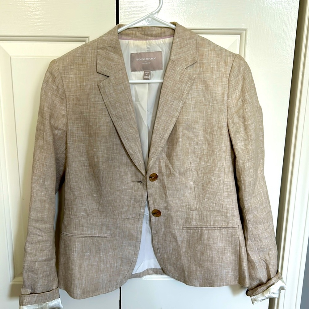 Banana republic linen blazer  sz 2P
